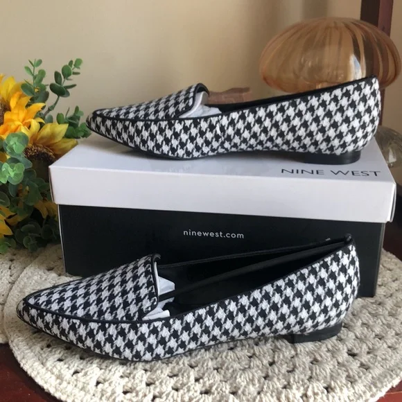 Nine West Abay Houndstooth Pointed Toe Flats - Picture 3 of 14